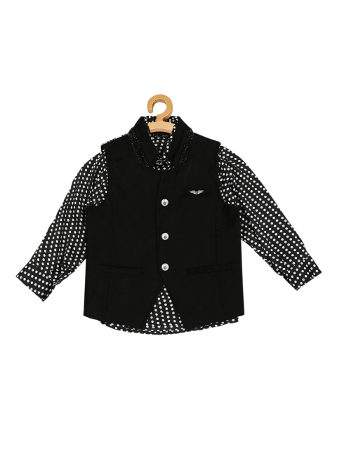 

Actuel Boys Black & White Waistcoat with Polka Dot Satin Shirt