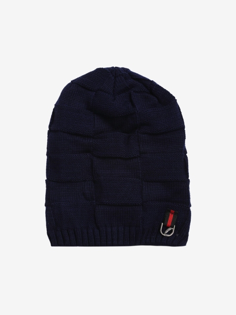 

LOOM LEGACY Men Navy Blue Acrylic Beanie