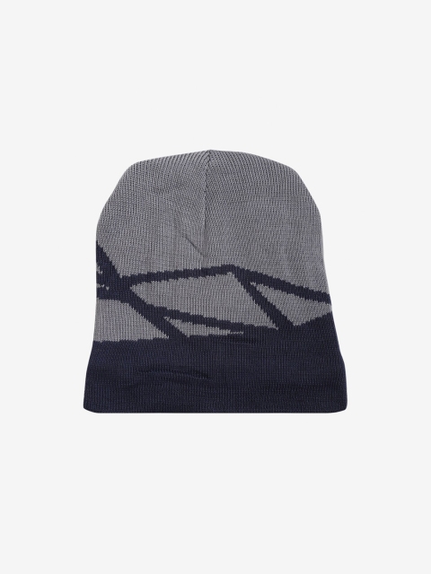 

LOOM LEGACY Men Blue & Grey Acrylic Wool Beanie