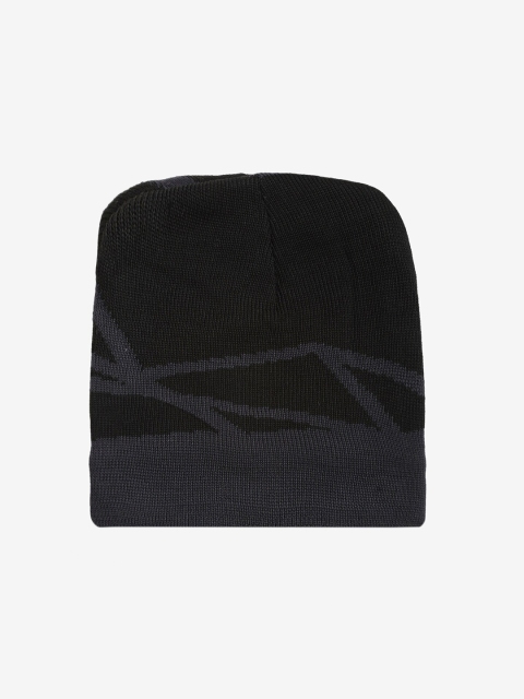 

LOOM LEGACY Men Grey Melange & Black Beanie