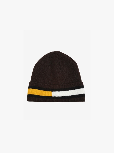 

LOOM LEGACY Men Brown Solid Acrylic Beanie