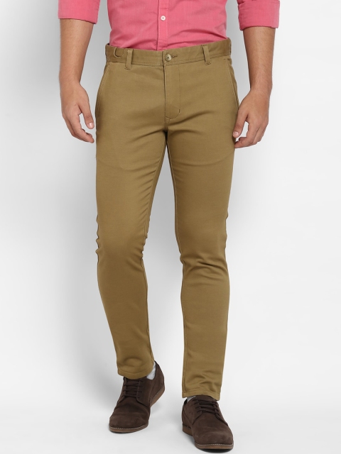 

Parx Men Brown Tapered Fit Chinos Trousers
