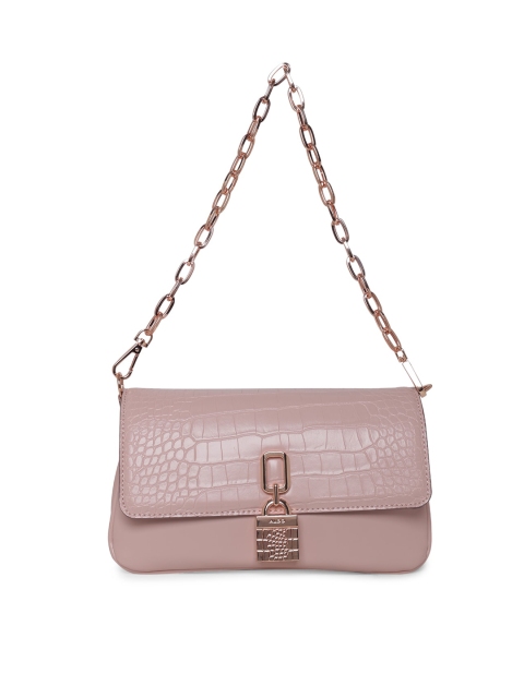 

ALDO Pink Textured Structured Handheld Bag