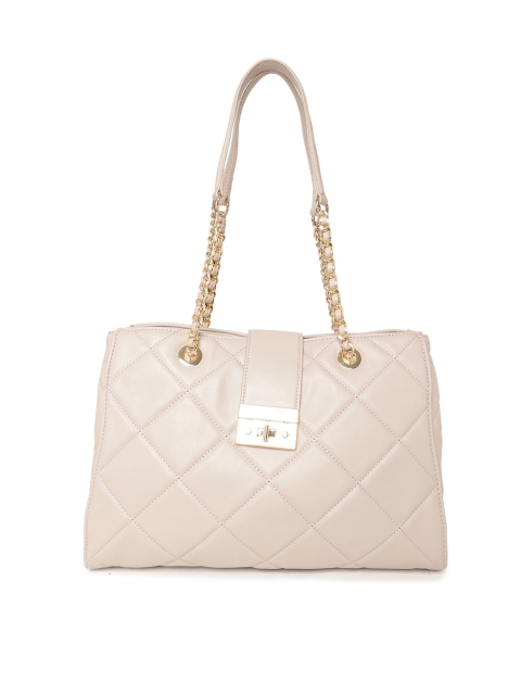 

ALDO Beige PU Structured Shoulder Bag with Quilted