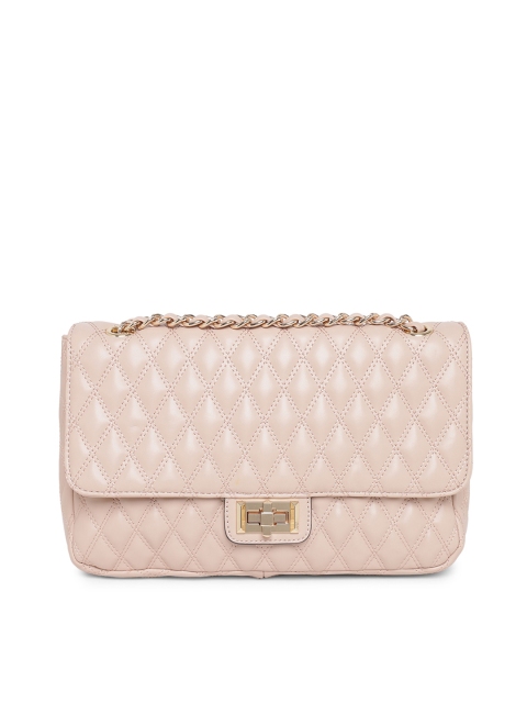 

ALDO Beige Textured PU Swagger Sling Bag with Quilted