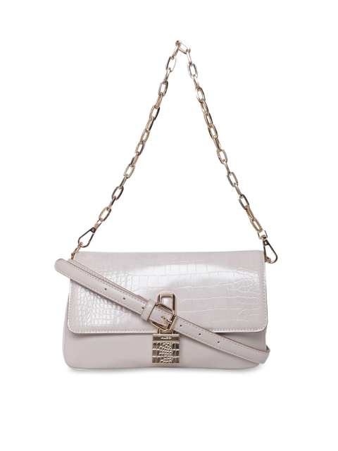 

ALDO Beige Textured Structured Handheld Bag