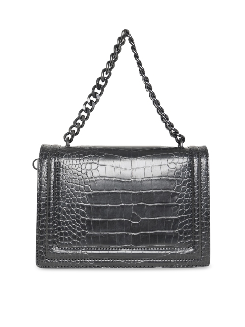 

ALDO Black Animal Textured PU Structured Handheld Bag