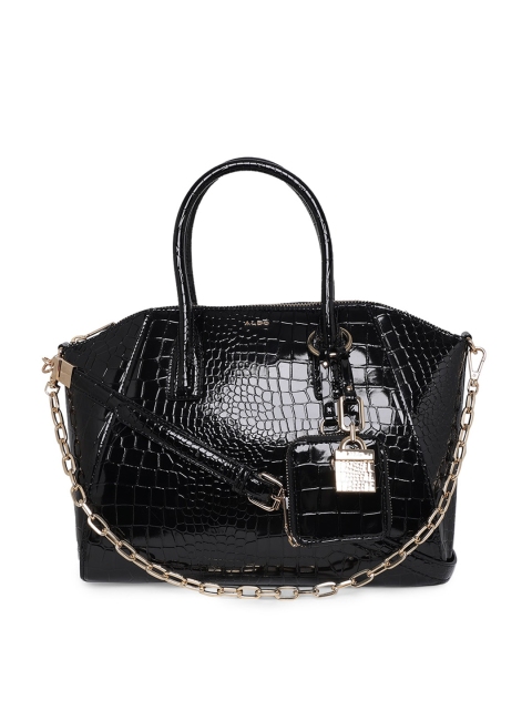 

ALDO Black Textured Bowling Handheld Bag
