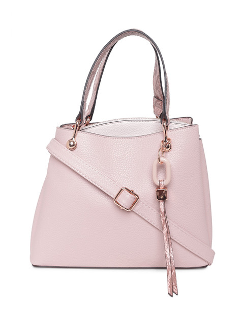 

ALDO Pink PU Structured Handheld Bag with Tasselled