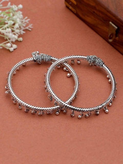 

Silvermerc Designs Traditional Kada Anklet, Silver