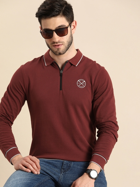 

Being Human Men Maroon Polo Collar T-shirt