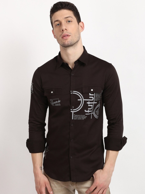 

V2 Value & Variety Men Grey Opaque Printed Casual Cotton Shirt