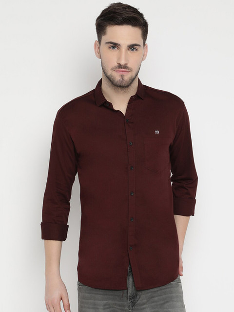 

V2 Value & Variety Men Maroon Opaque Casual Shirt