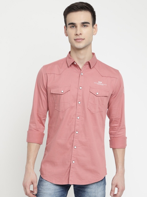 

V2 Value & Variety Men Pink & White Opaque Printed Cotton Casual Shirt