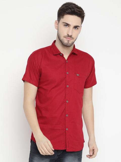 

V2 Value & Variety Men Maroon Opaque Casual Shirt