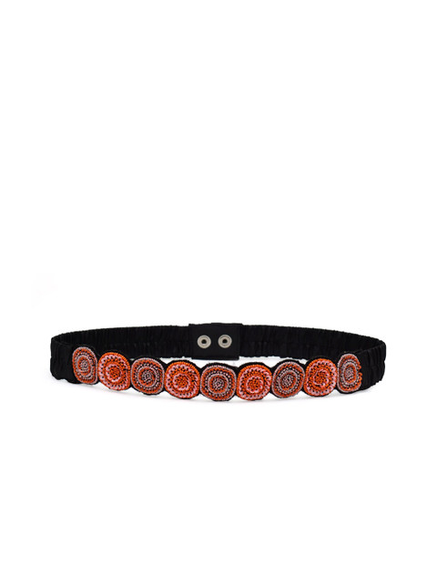 

Diwaah Women Black Embellished Stretchable Belt