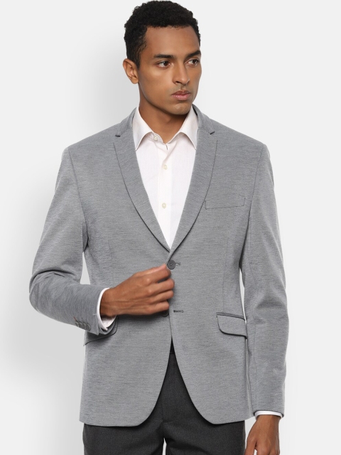 

V Dot Men Grey Single Breasted Blazer