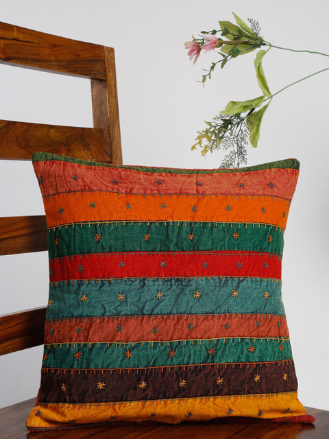 

Fabindia Brown & Blue Square Cushion Covers