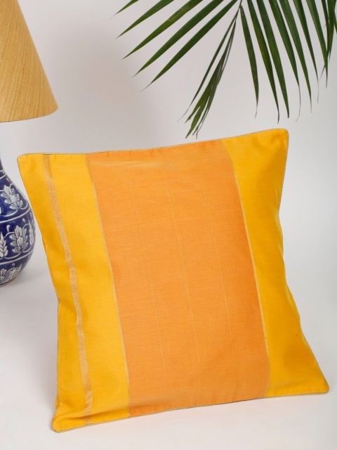 

Fabindia Yellow & Orange Geometric Square Cushion Covers