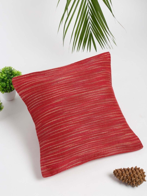 

Fabindia Maroon Striped Square Cushion Covers