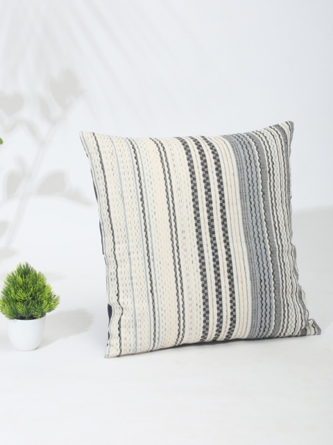 

Fabindia Blue Striped Square Cushion Covers