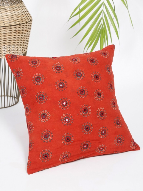 

Fabindia Red & Blue Embroidered Square Cushion Covers