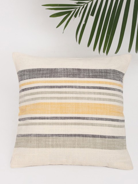 

Fabindia Off White & Grey Square Cushion Covers
