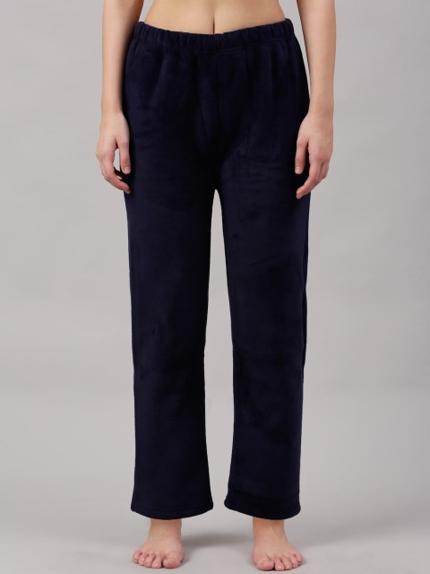 

NEUDIS Women Navy Blue Solid Lounge Pants
