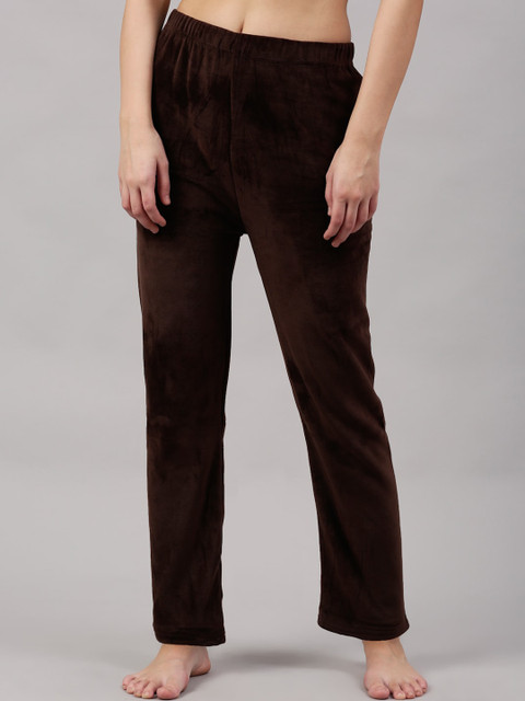 

NEUDIS Women Brown Solid Lounge Pants