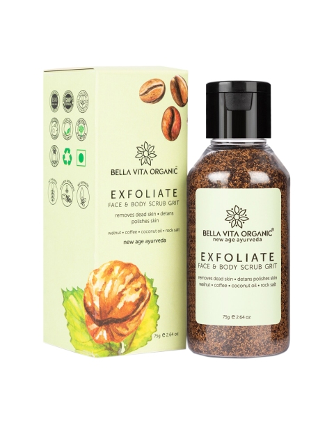 

Bella Vita Organic Unisex Exfoliate Face and Body Scrub Grit- 75 gm, Na