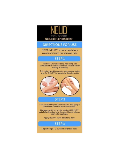 

NEUD Unisex Natural Hair Inhibitor, Off white