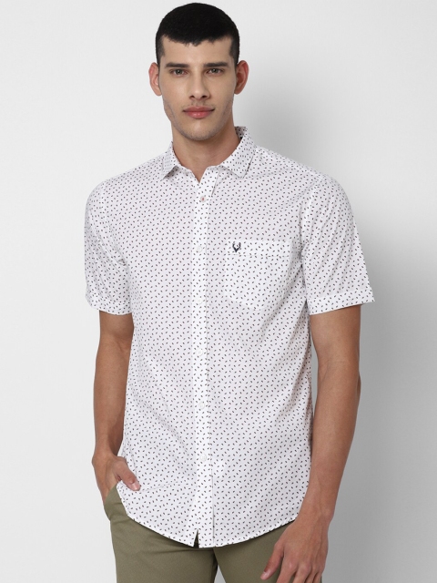 

Allen Solly Men White Slim Fit Printed Casual Shirt
