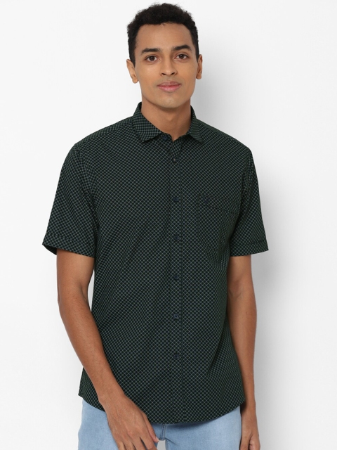 

Allen Solly Men Black Slim Fit Opaque Printed Casual Shirt