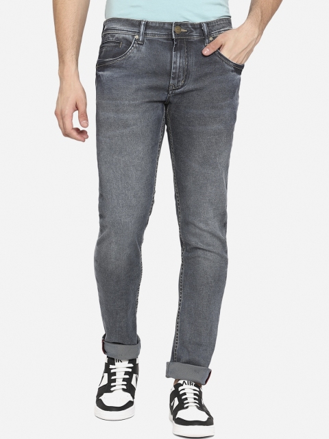 

JADE BLUE Men Grey Slim Fit Heavy Fade Stretchable Jeans