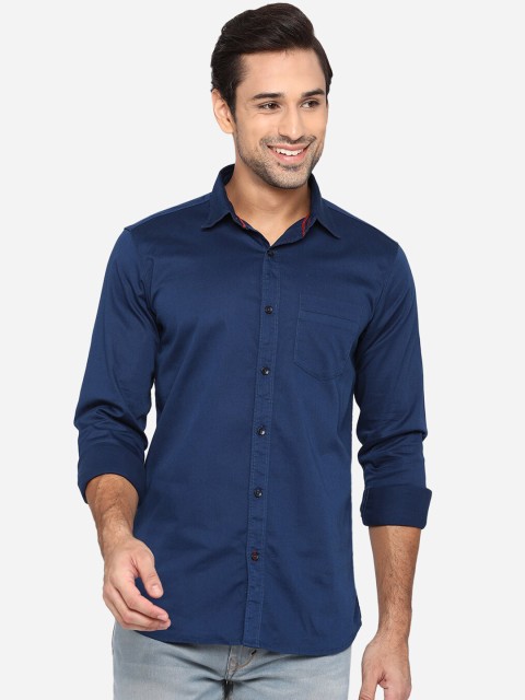 

JADE BLUE Men Blue Slim Fit Opaque Casual Shirt