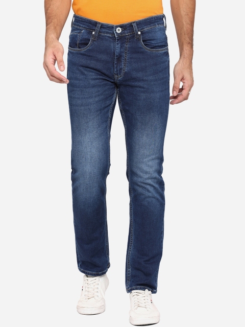 

JADE BLUE Men Blue Straight Fit Heavy Fade Stretchable Jeans
