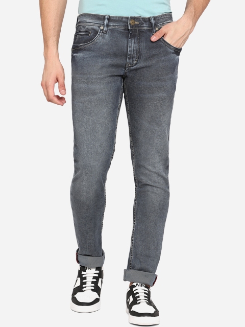 

JADE BLUE Men Grey Slim Fit Light Fade Stretchable Jeans