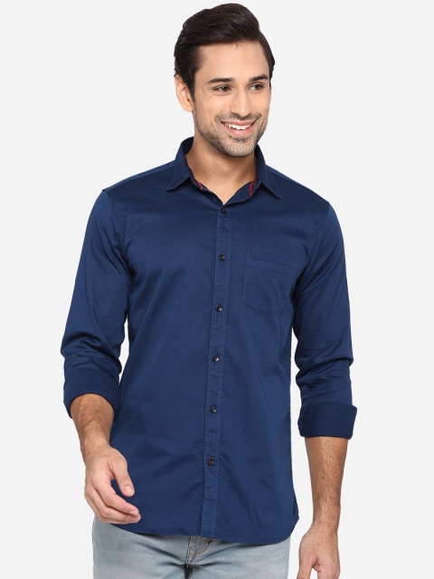 

JADE BLUE Men Blue Slim Fit Opaque Casual Shirt