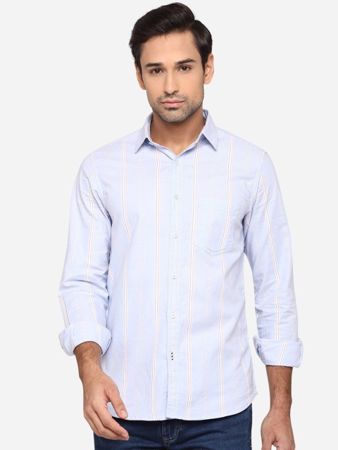 

JADE BLUE Men Blue Slim Fit Opaque Checked Casual Shirt