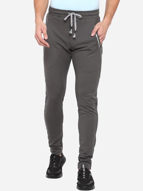 

JADE BLUE Men Grey Solid Track Pants