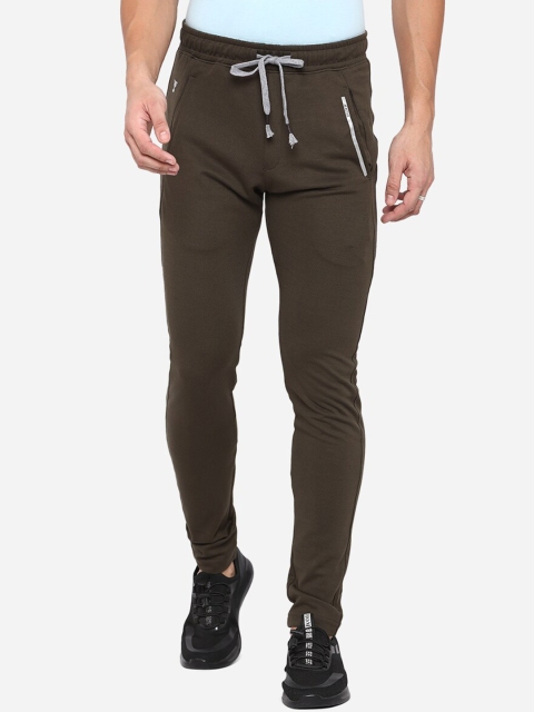 

JADE BLUE Men Brown Solid Track Pants