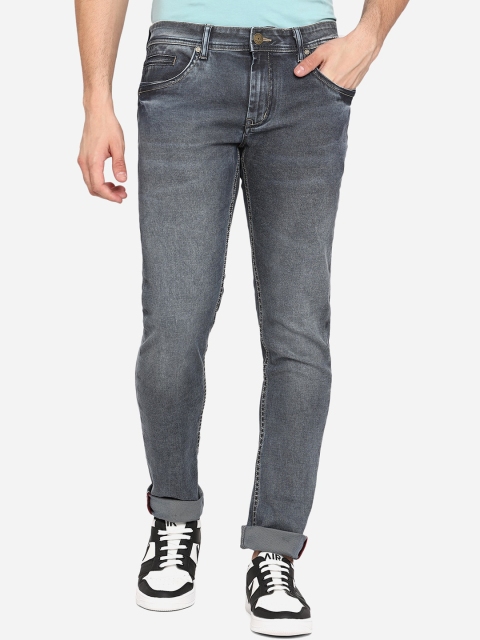 

JADE BLUE Men Grey Slim Fit Heavy Fade Stretchable Jeans