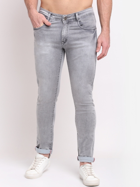 

Rodamo Men Grey Slim Fit Heavy Fade Stretchable Jeans