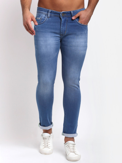 

Rodamo Men Blue Slim Fit Heavy Fade Stretchable Jeans