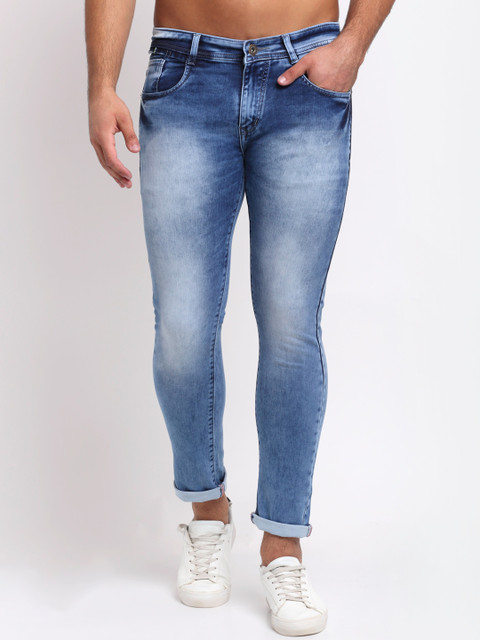 

Rodamo Men Blue Slim Fit Heavy Fade Stretchable Jeans