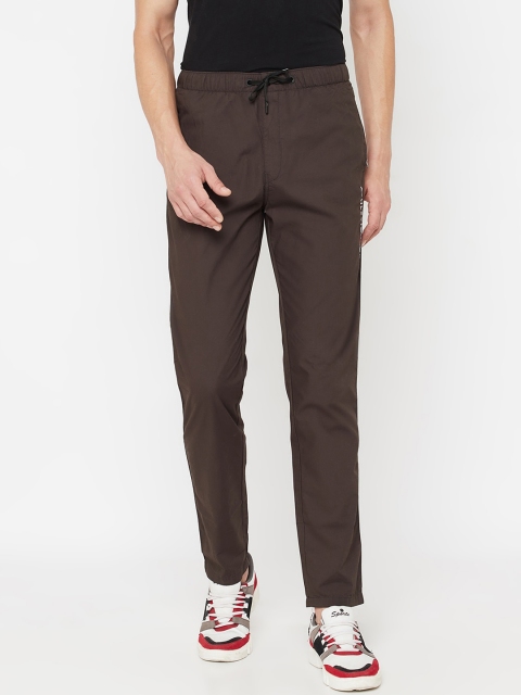 

Octave Men Olive Green Solid Cotton Track Pants