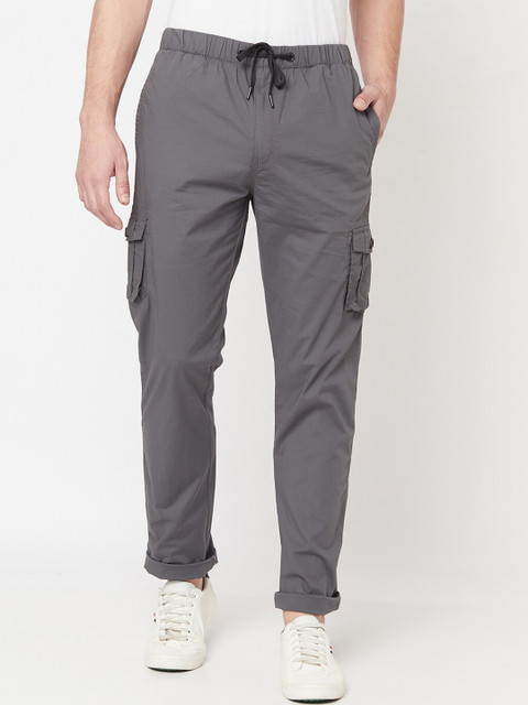 

Octave Men Grey Solid Cotton Track Pants