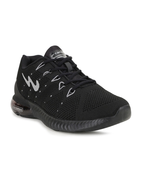 

Campus Men Black Mesh Running Shoes