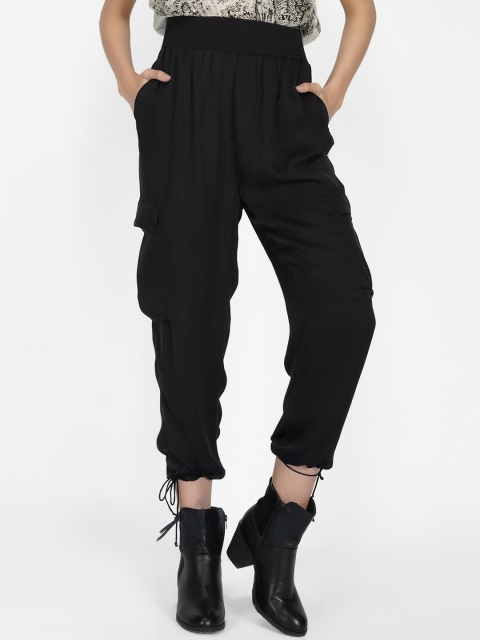 

SHAYE Women Black Solid Track Pant