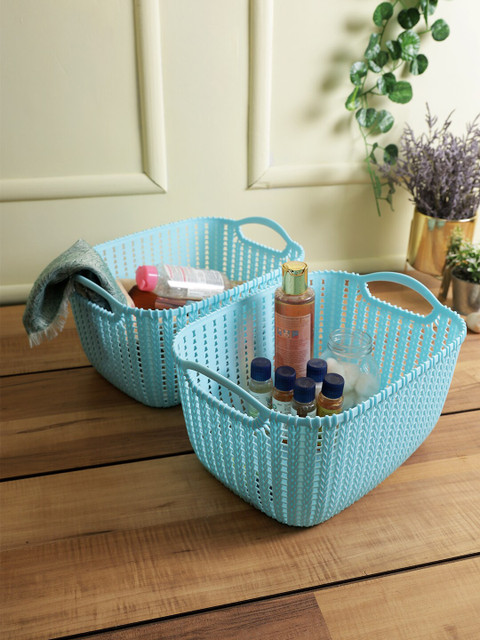 

House Of Accessories Set of 2 Green Desk Organizers